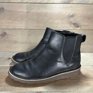 ll bean stonington womens size 6.5 shoes black leather comfort chelsea boots